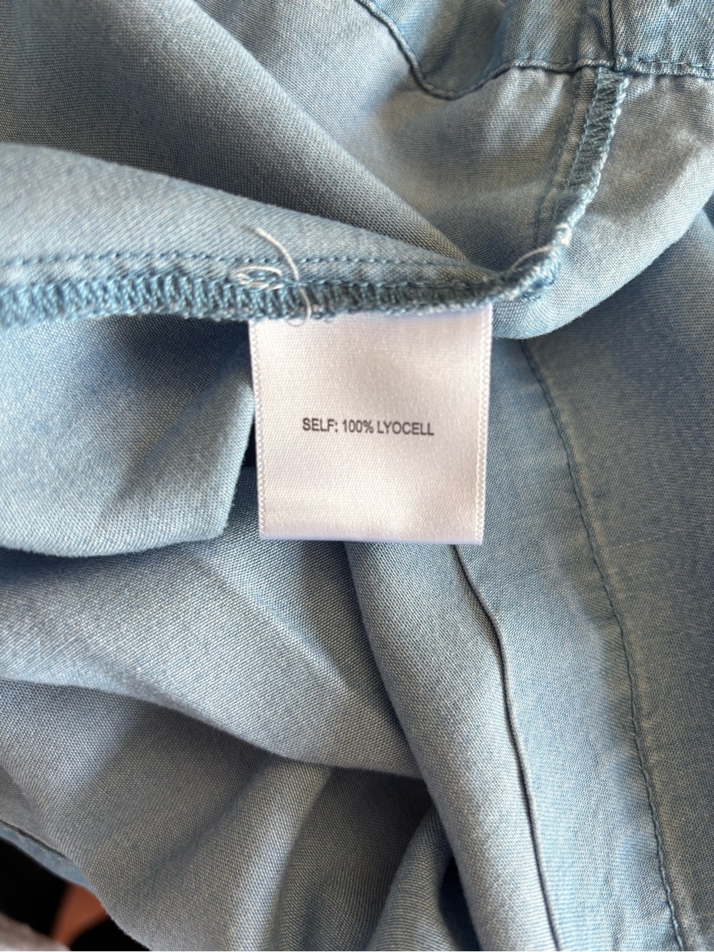 Lucky Brand Chambray Flutter Sleeve Tunic Dress 1X Boho Blue - Picture 11 of 13